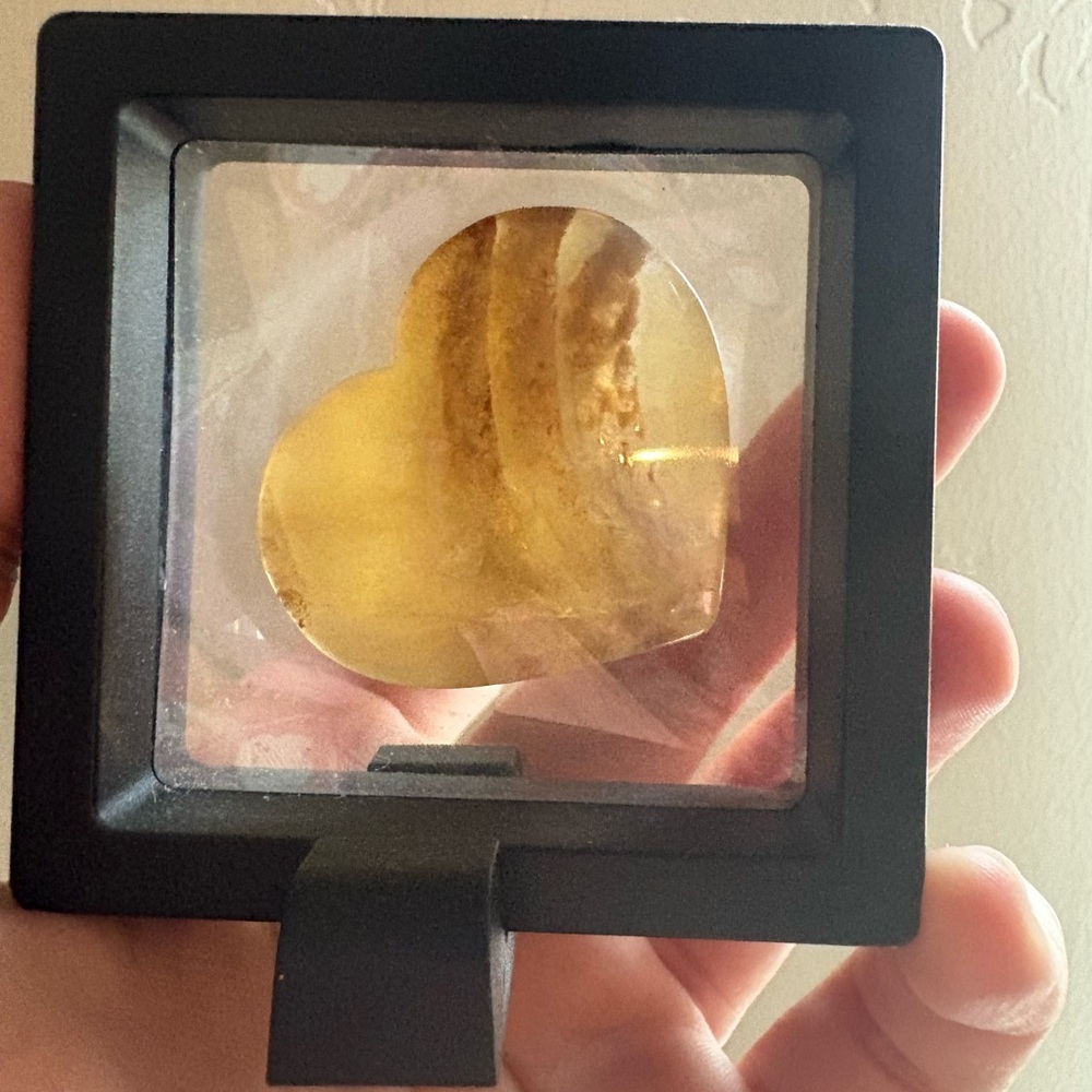 Fluorite crystal heart